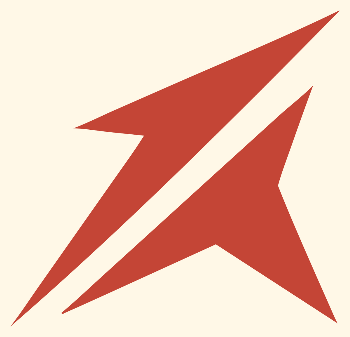 Sharp Star Slash Logo #fff8e7/#c44536