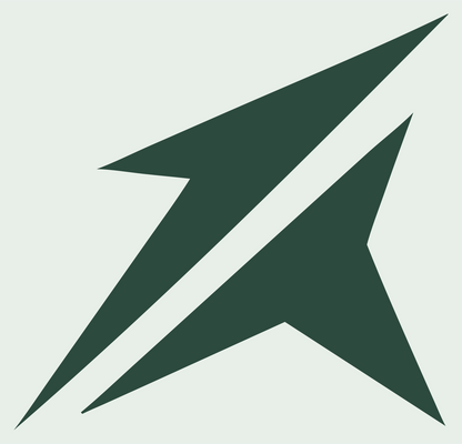 Sharp Star Slash Logo #e8efe9/#2d4a3e
