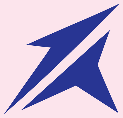 Sharp Star Slash Logo #fce4ec/#283593