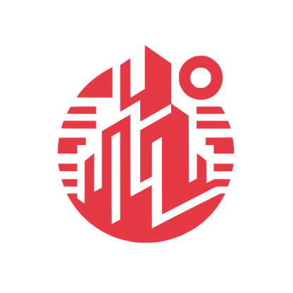 Building with Sun in Circle Logo #E63946