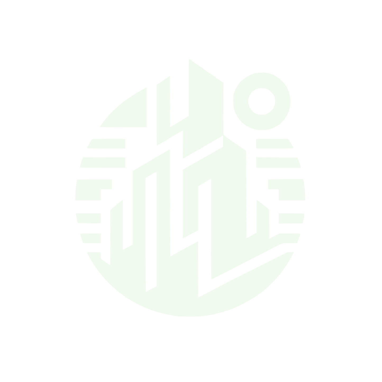 Building with Sun in Circle Logo #F1FAEE