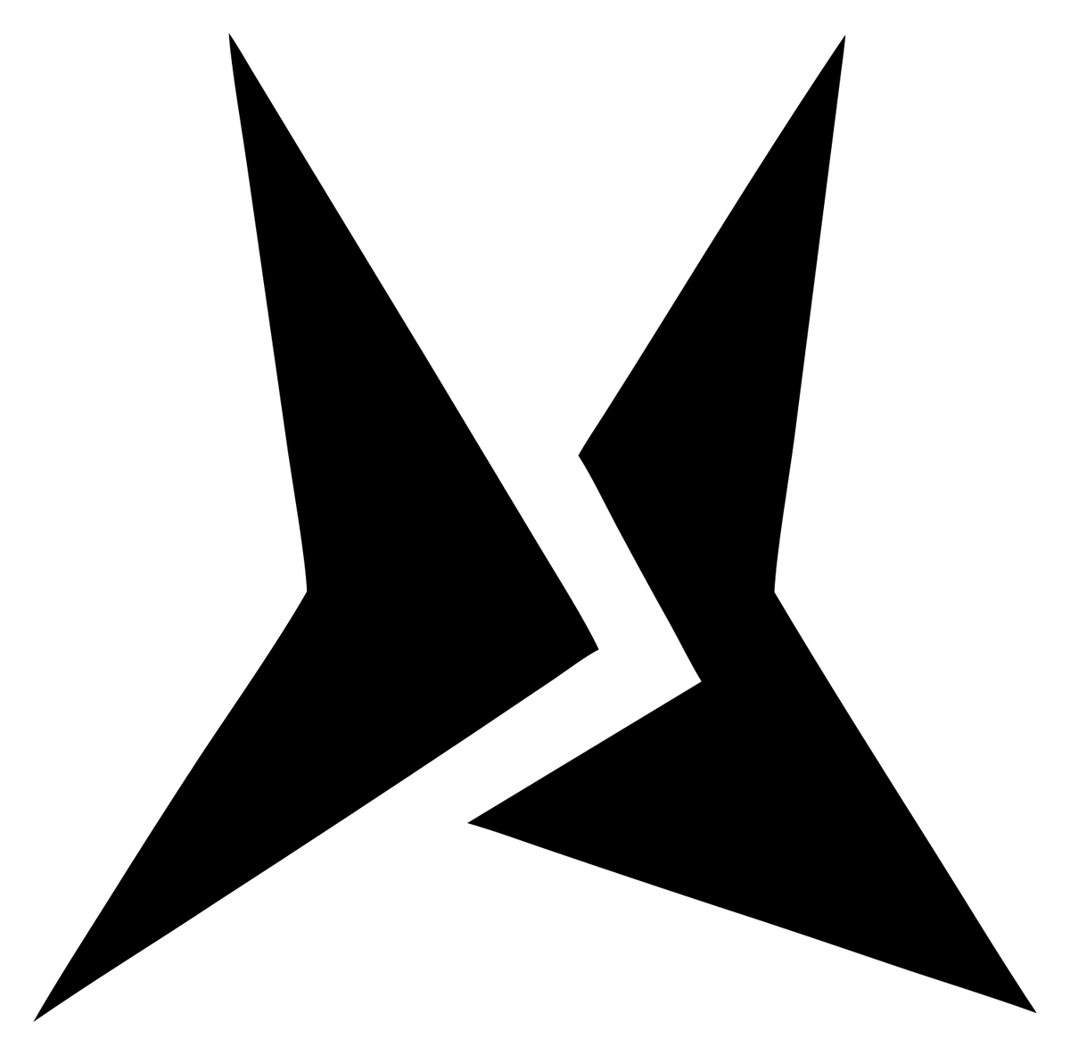 Split Wing Bolt Logo #ffffff/#000000