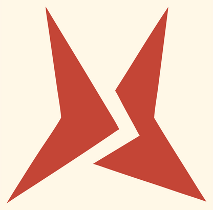Split Wing Bolt Logo #fff8e7/#c44536