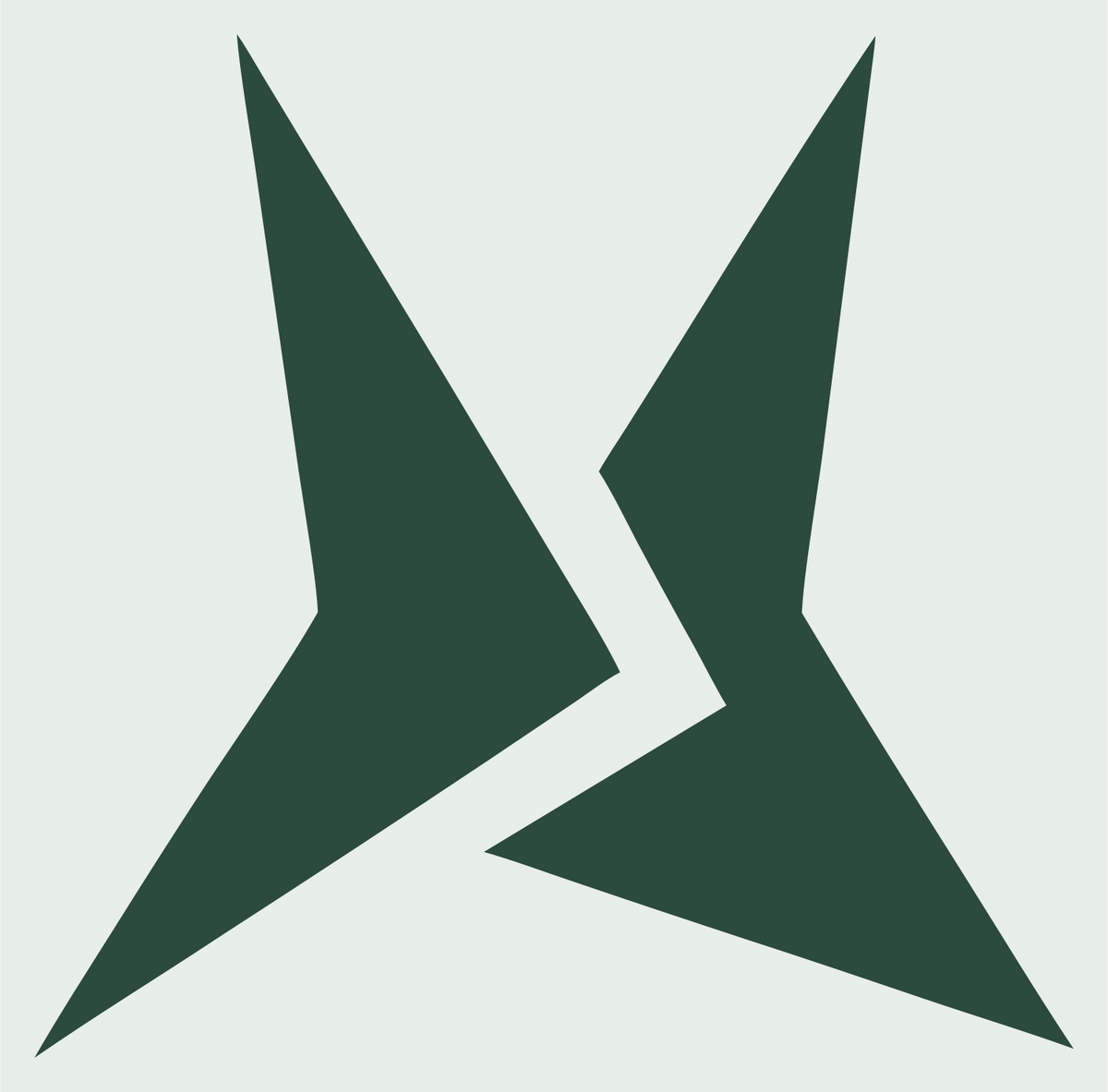 Split Wing Bolt Logo #e8efe9/#2d4a3e