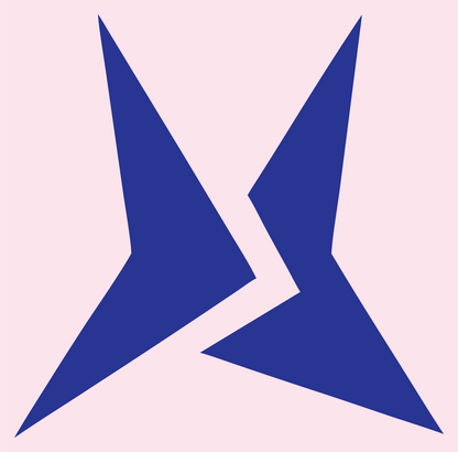 Split Wing Bolt Logo #fce4ec/#283593