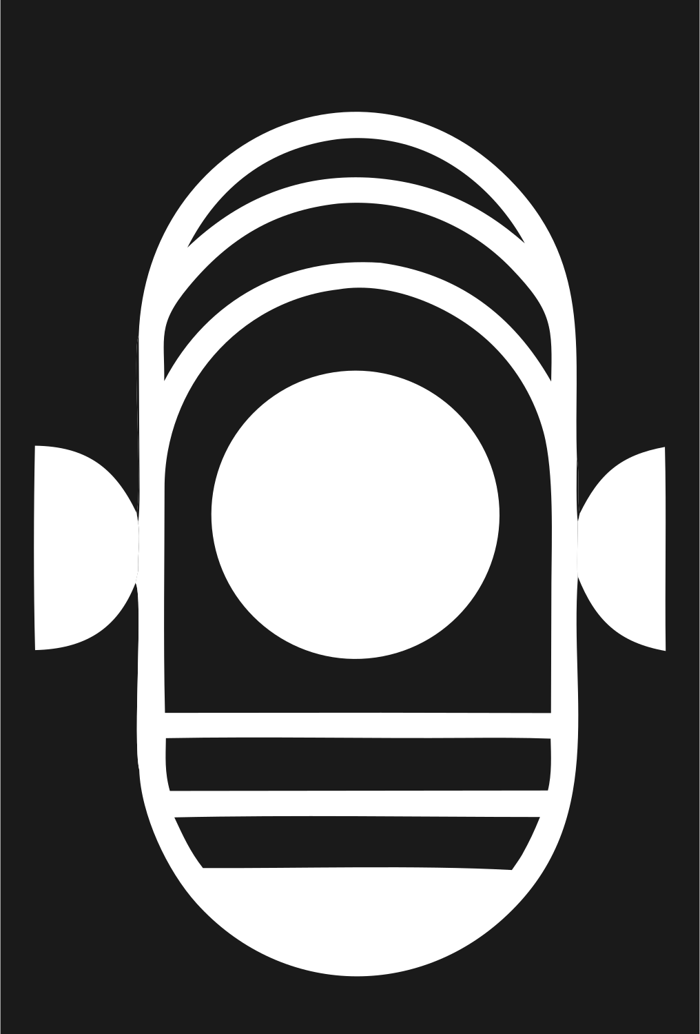 Bold Geometric Fish Logo #1a1a1a/#ffffff