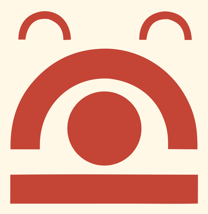 Bold Geometric Sunset Logo #fff8e7/#c44536