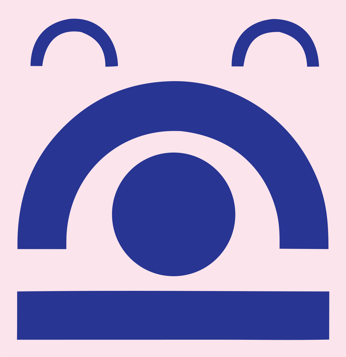 Bold Geometric Sunset Logo #fce4ec/#283593