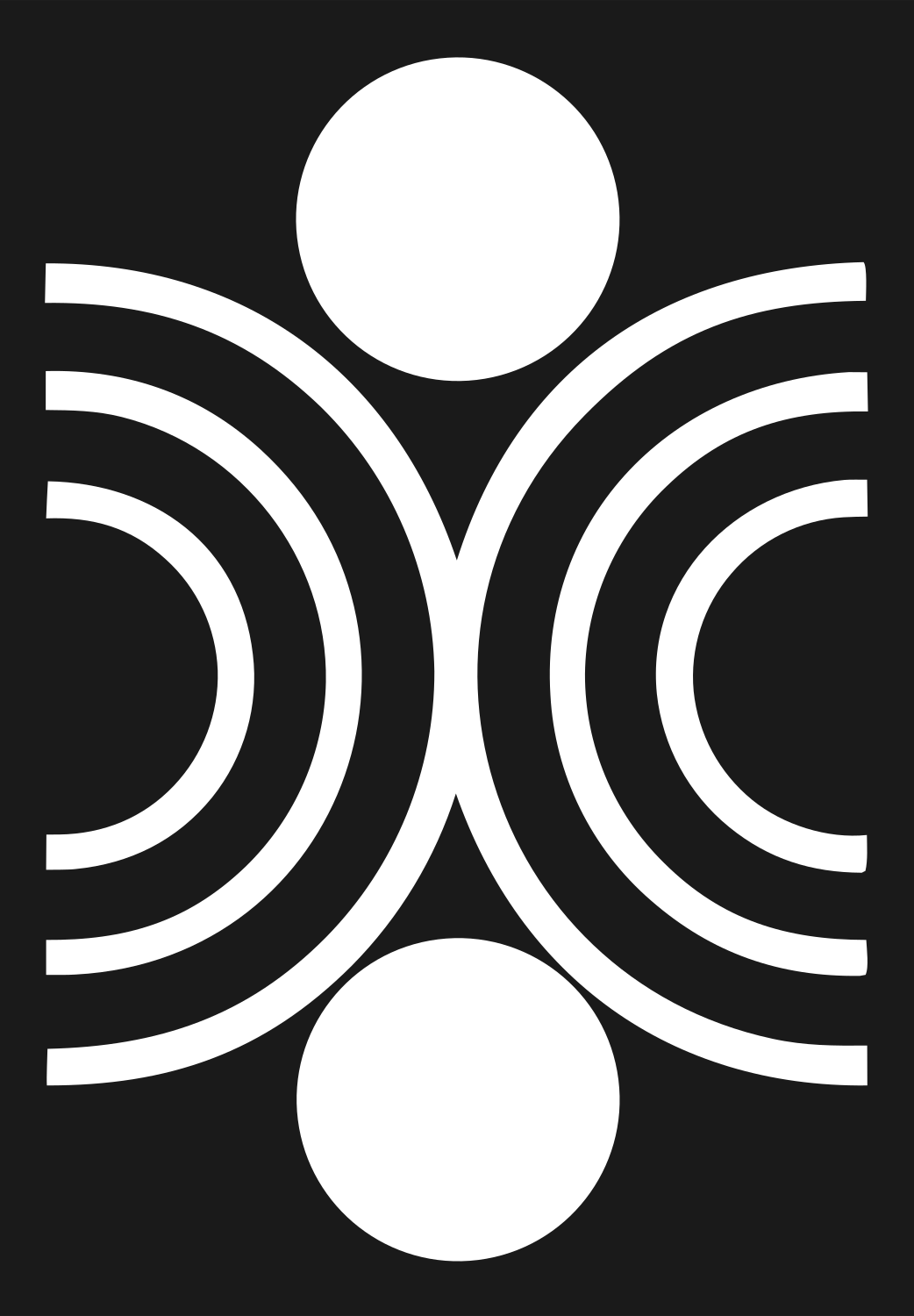 Concentric Arcs Circle Logo #1a1a1a/#ffffff
