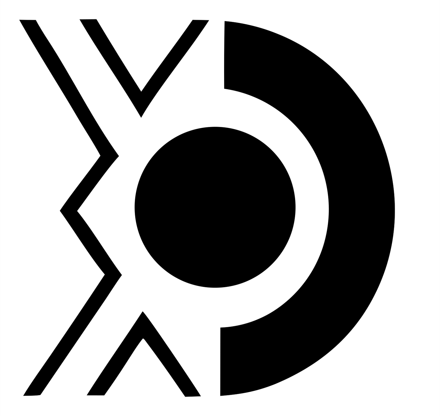 Circle Arc Chevron Logo #ffffff/#000000