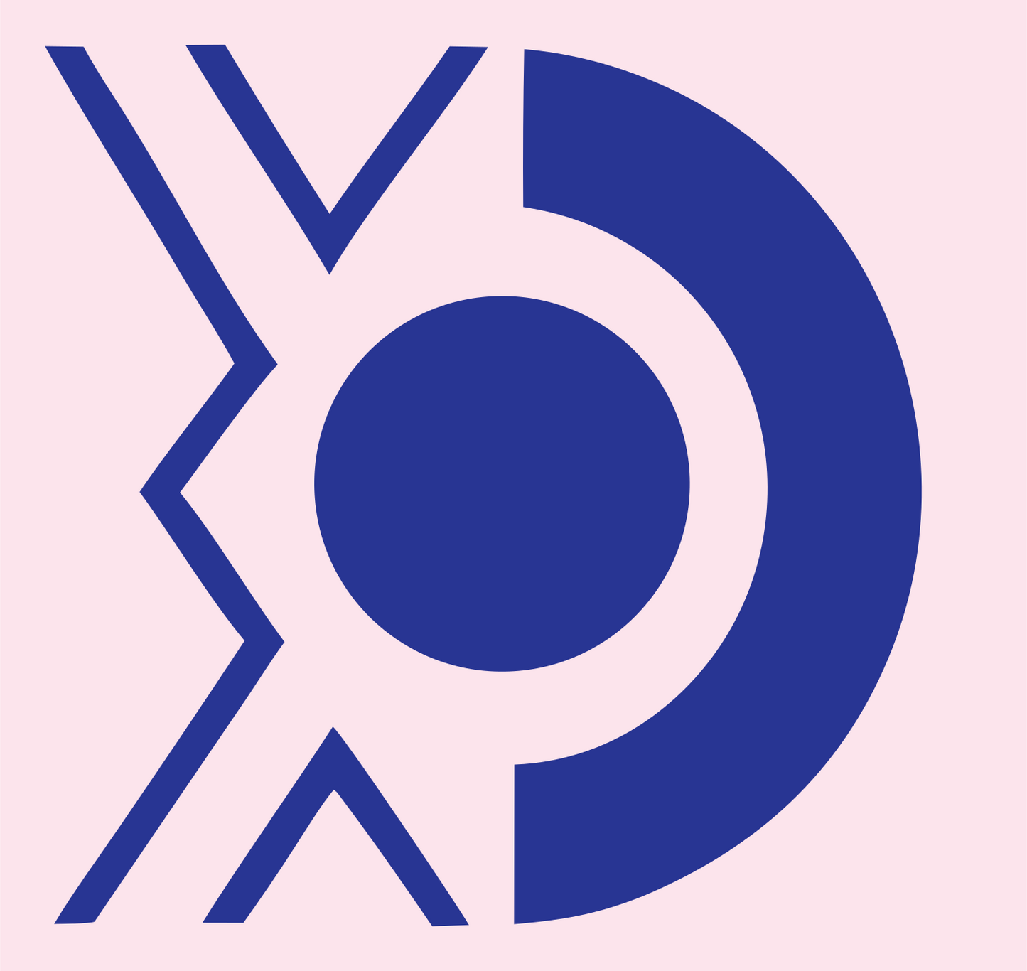Circle Arc Chevron Logo #fce4ec/#283593