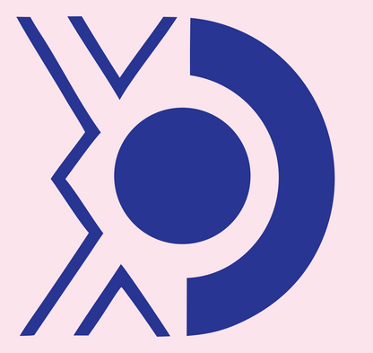 Circle Arc Chevron Logo #fce4ec/#283593