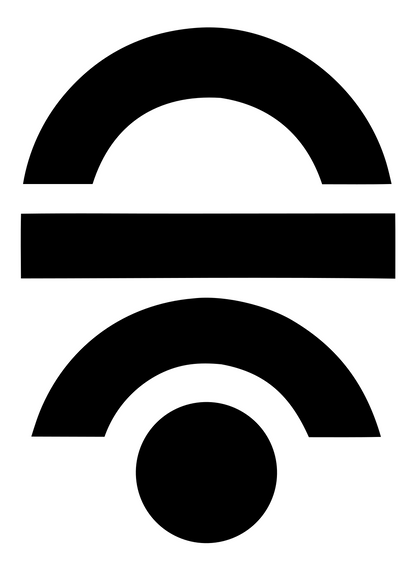Half Arc Horizon Logo #ffffff/#000000