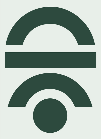 Half Arc Horizon Logo #e8efe9/#2d4a3e
