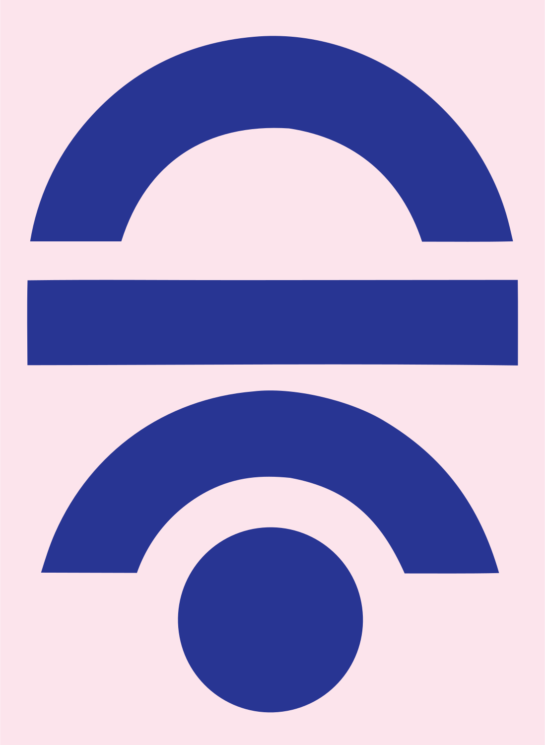 Half Arc Horizon Logo #fce4ec/#283593