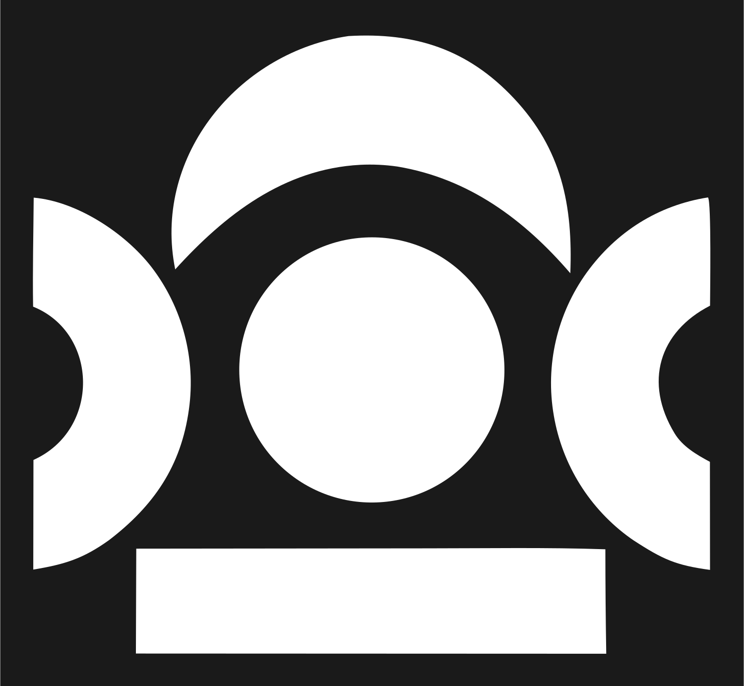 Triple Circle Arch Logo #1a1a1a/#ffffff
