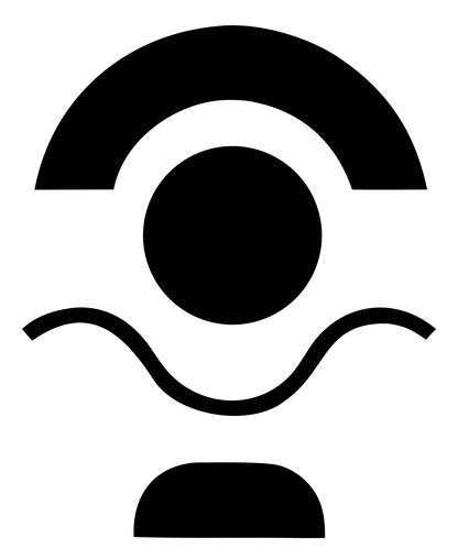 Circle Wave Arch Logo #ffffff/#000000