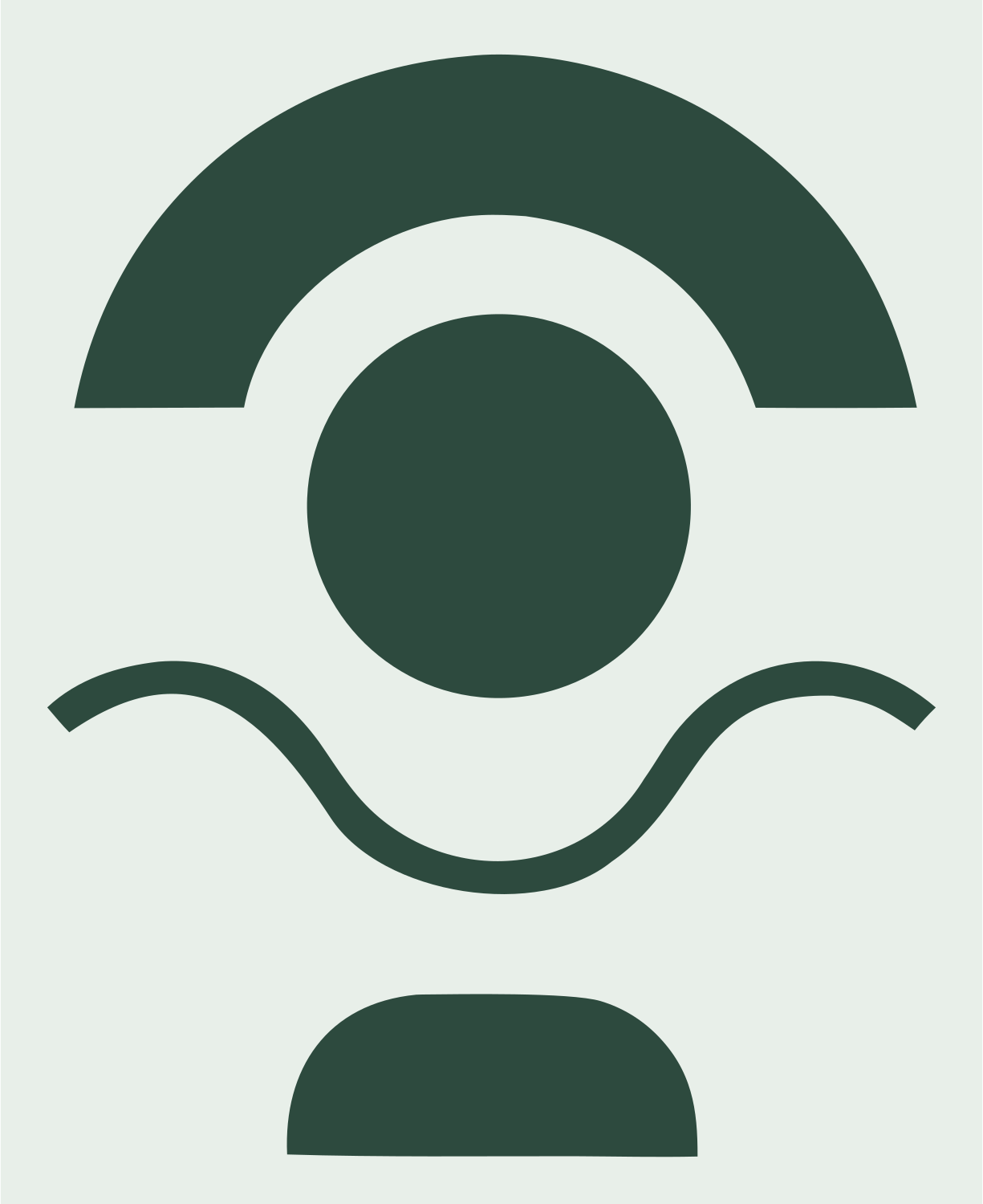 Circle Wave Arch Logo #e8efe9/#2d4a3e