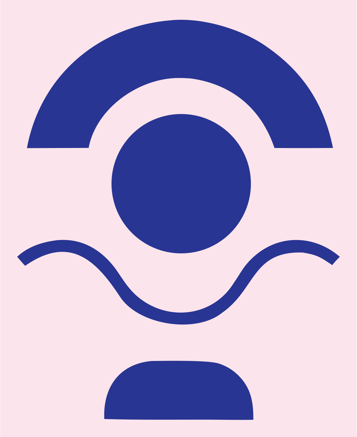 Circle Wave Arch Logo #fce4ec/#283593