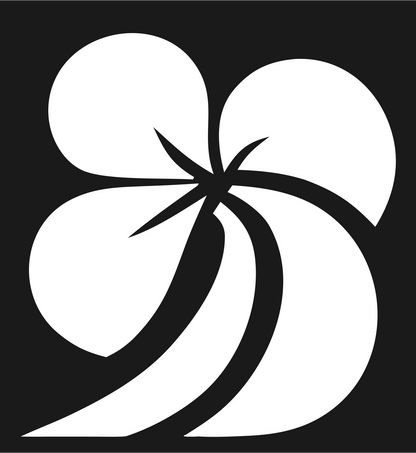 Four Petal Bloom Logo #1a1a1a/#ffffff