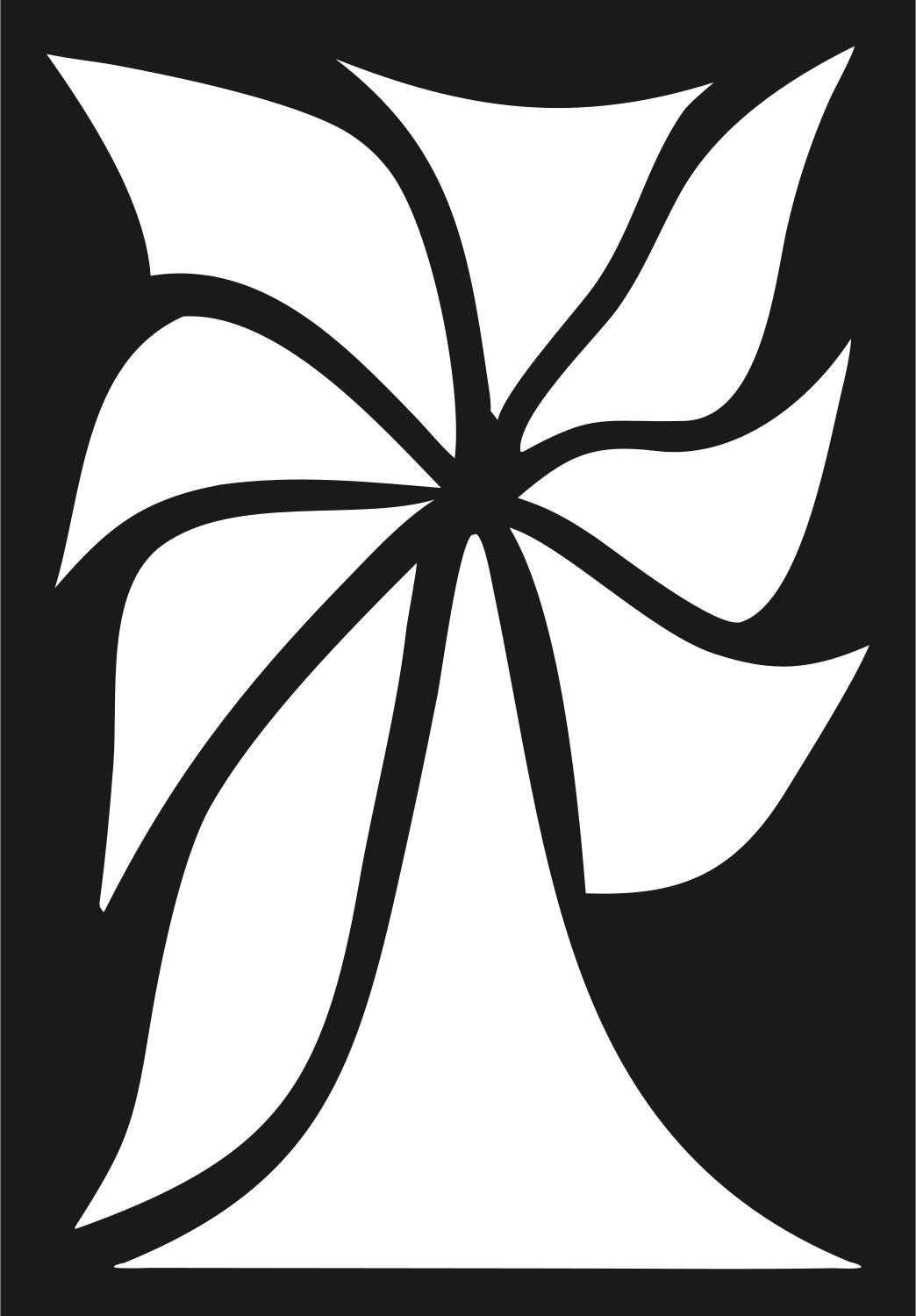 Tropical Palm Flower Logo #1a1a1a/#ffffff