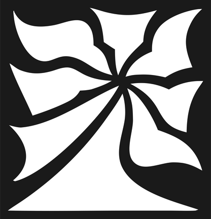 Swirling Daisy Bloom Logo #1a1a1a/#ffffff