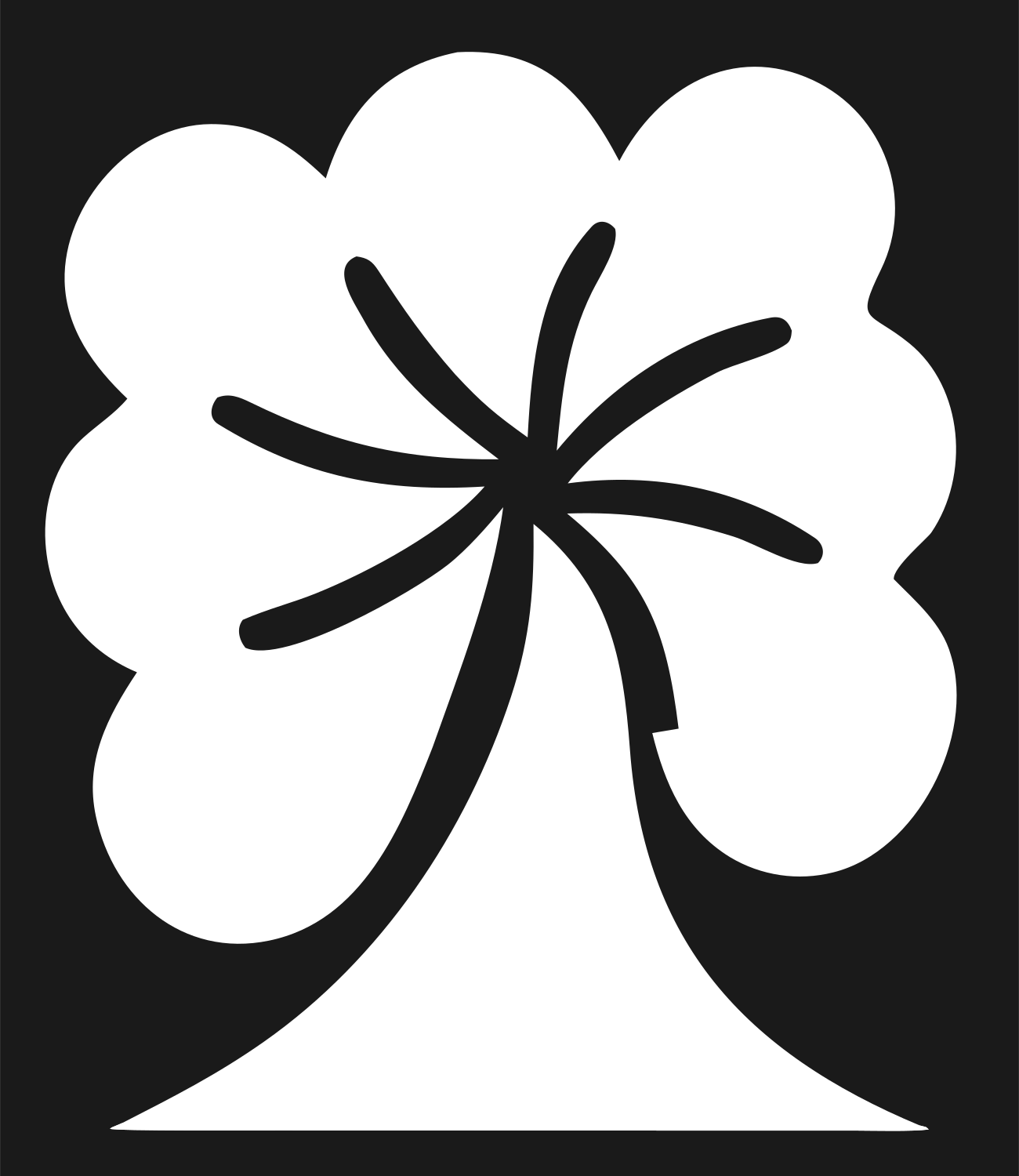 Tree Daisy Canopy Logo #1a1a1a/#ffffff