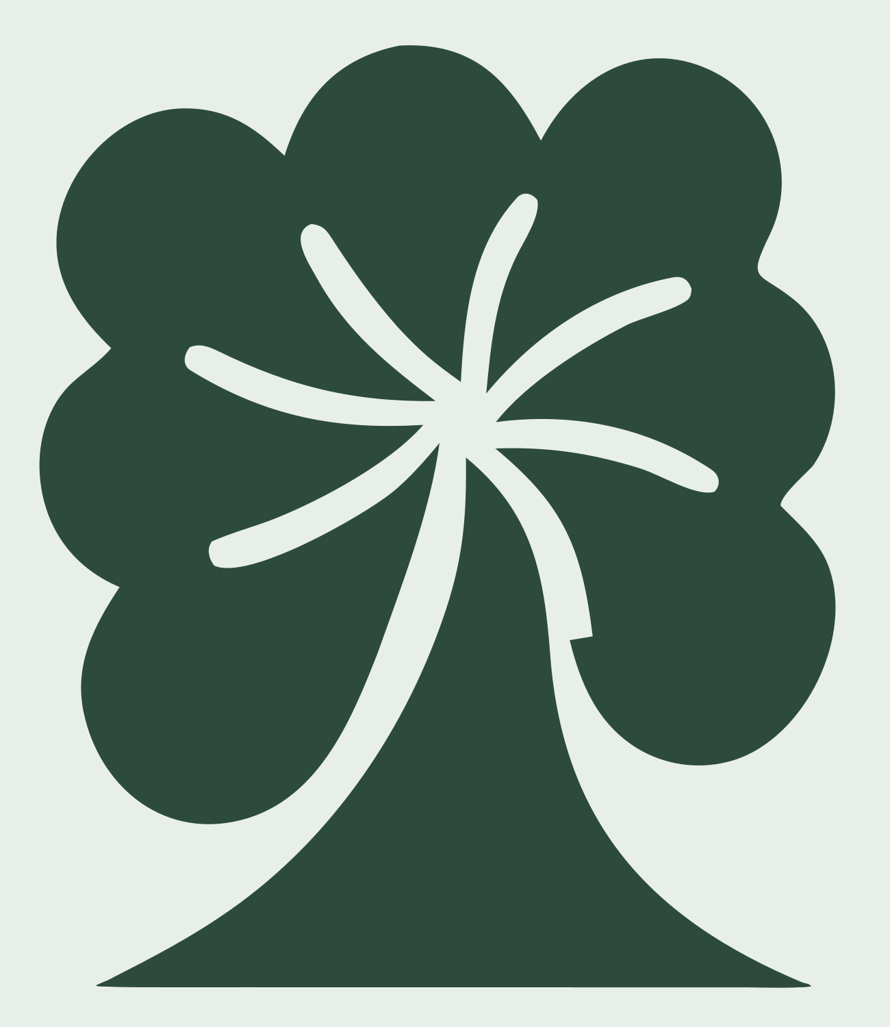 Tree Daisy Canopy Logo #e8efe9/#2d4a3e