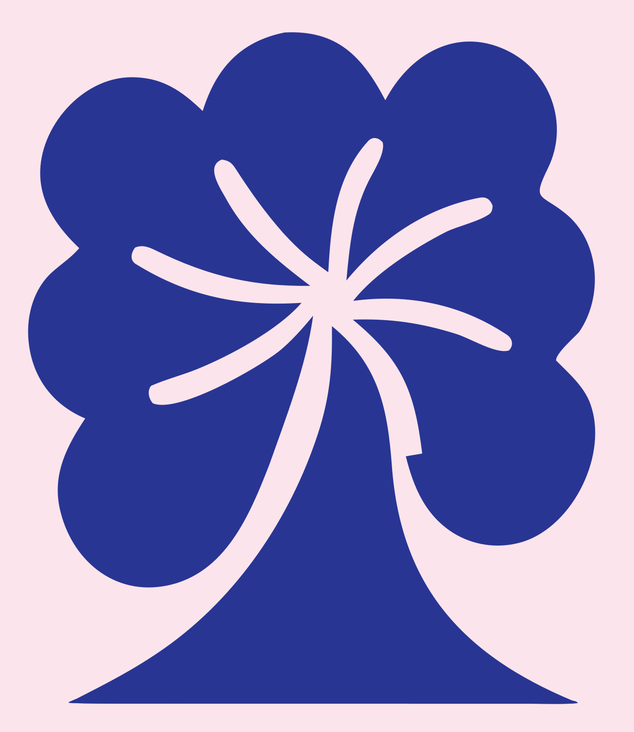 Tree Daisy Canopy Logo #fce4ec/#283593