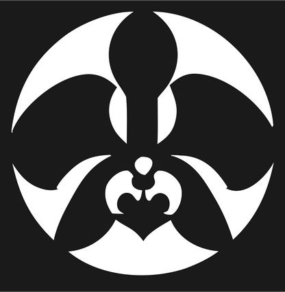 Orchid Negative Space Circle Logo #1a1a1a/#ffffff
