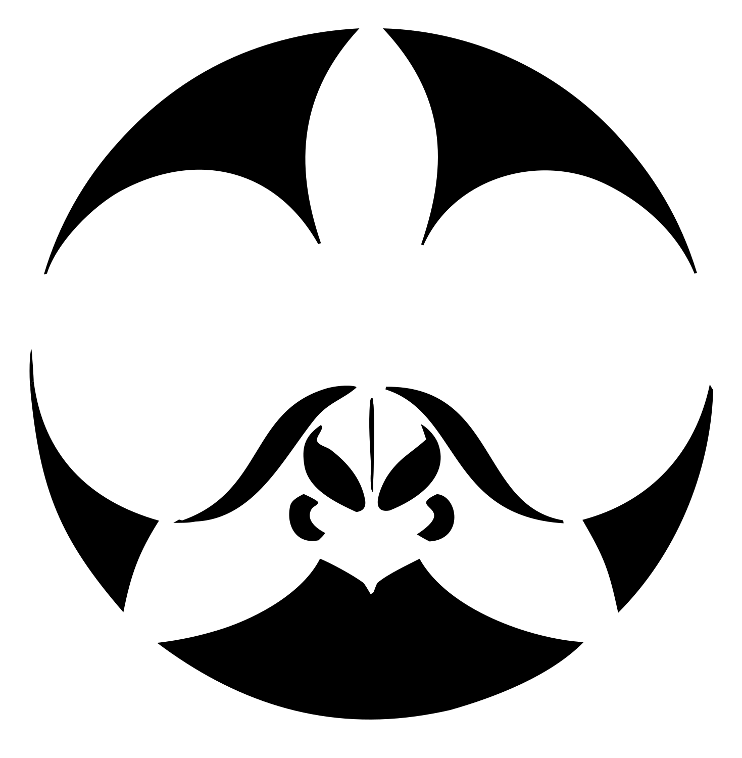 Orchid Bloom Circle Logo #ffffff/#000000