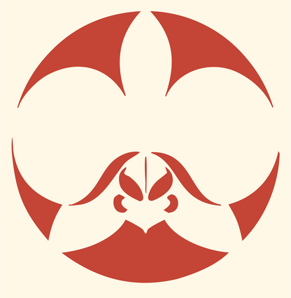 Orchid Bloom Circle Logo #fff8e7/#c44536