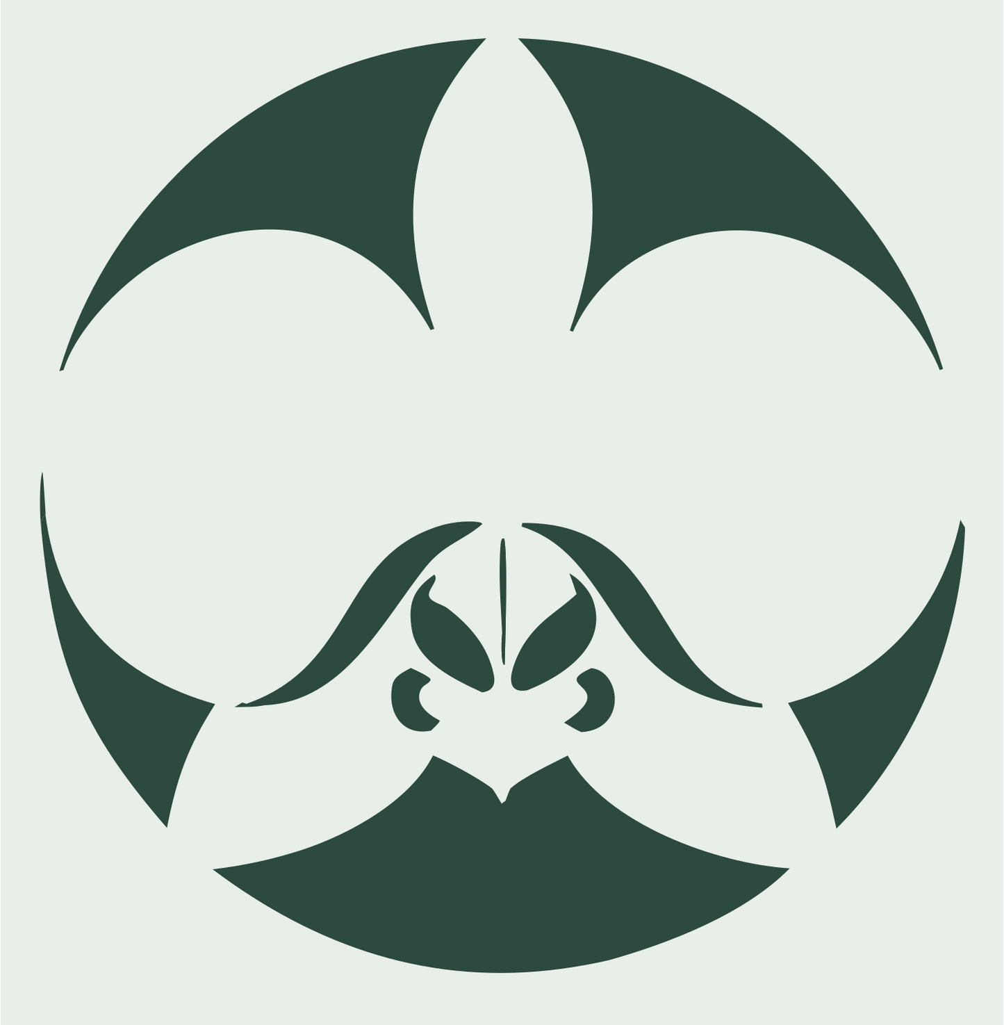 Orchid Bloom Circle Logo #e8efe9/#2d4a3e