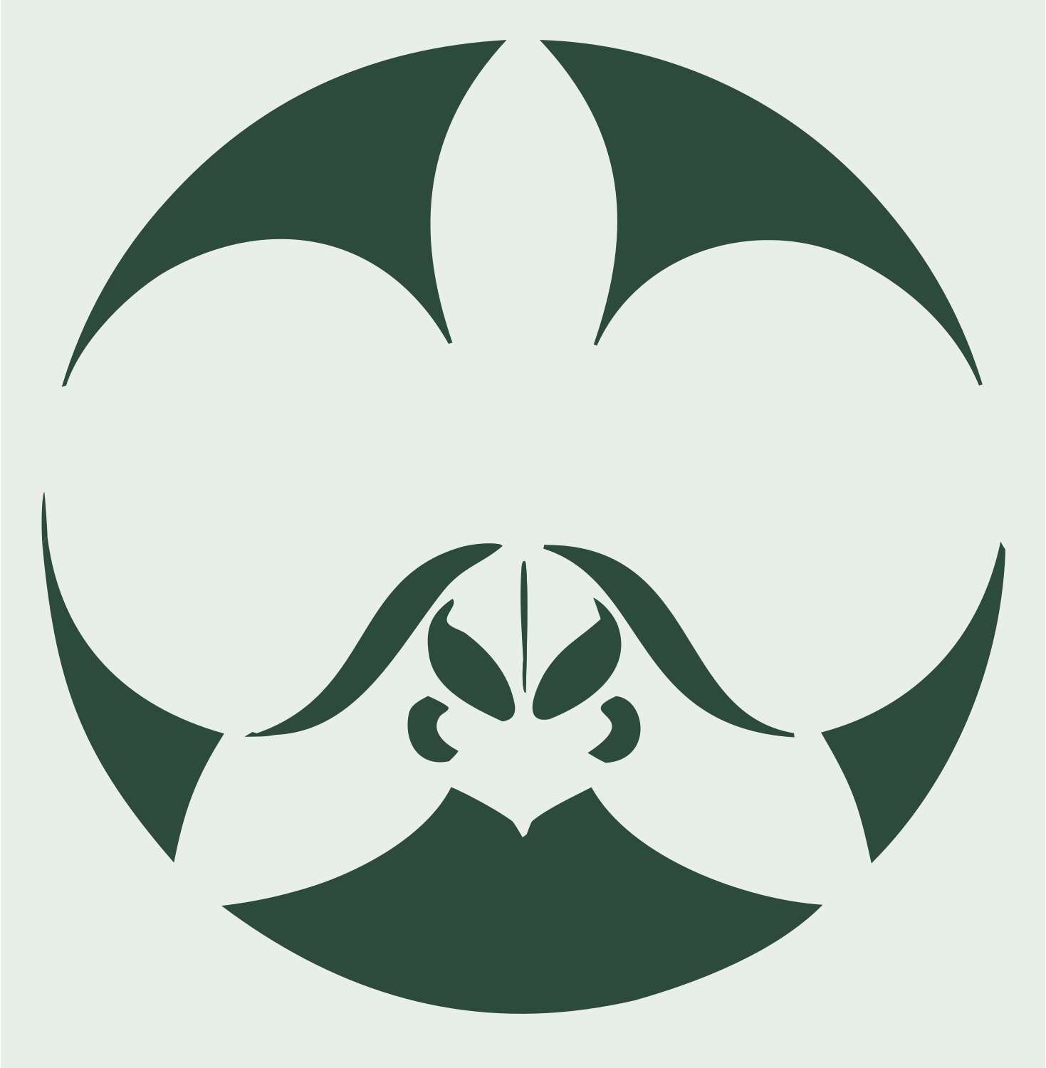 Orchid Bloom Circle Logo #e8efe9/#2d4a3e