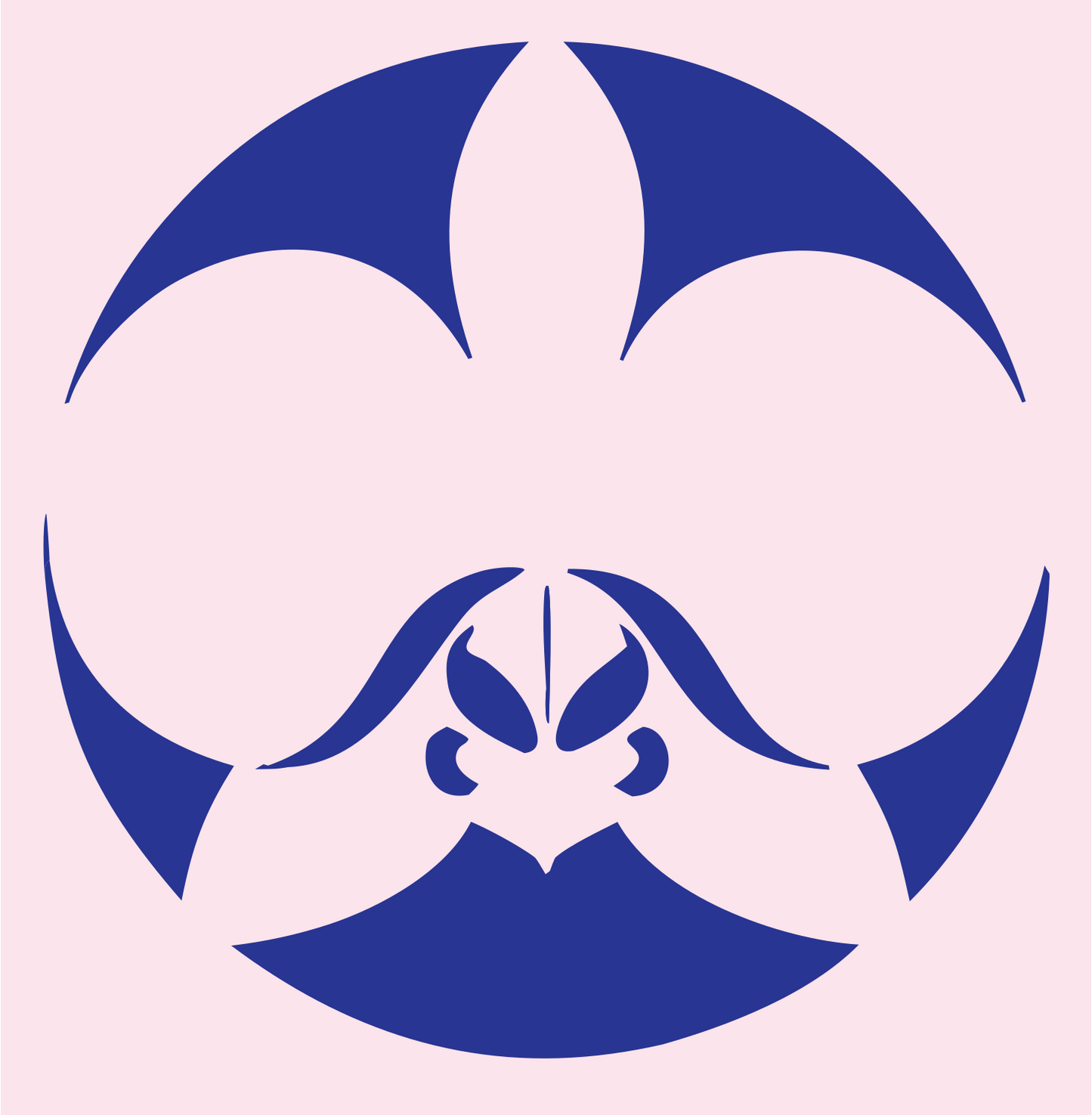 Orchid Bloom Circle Logo #fce4ec/#283593