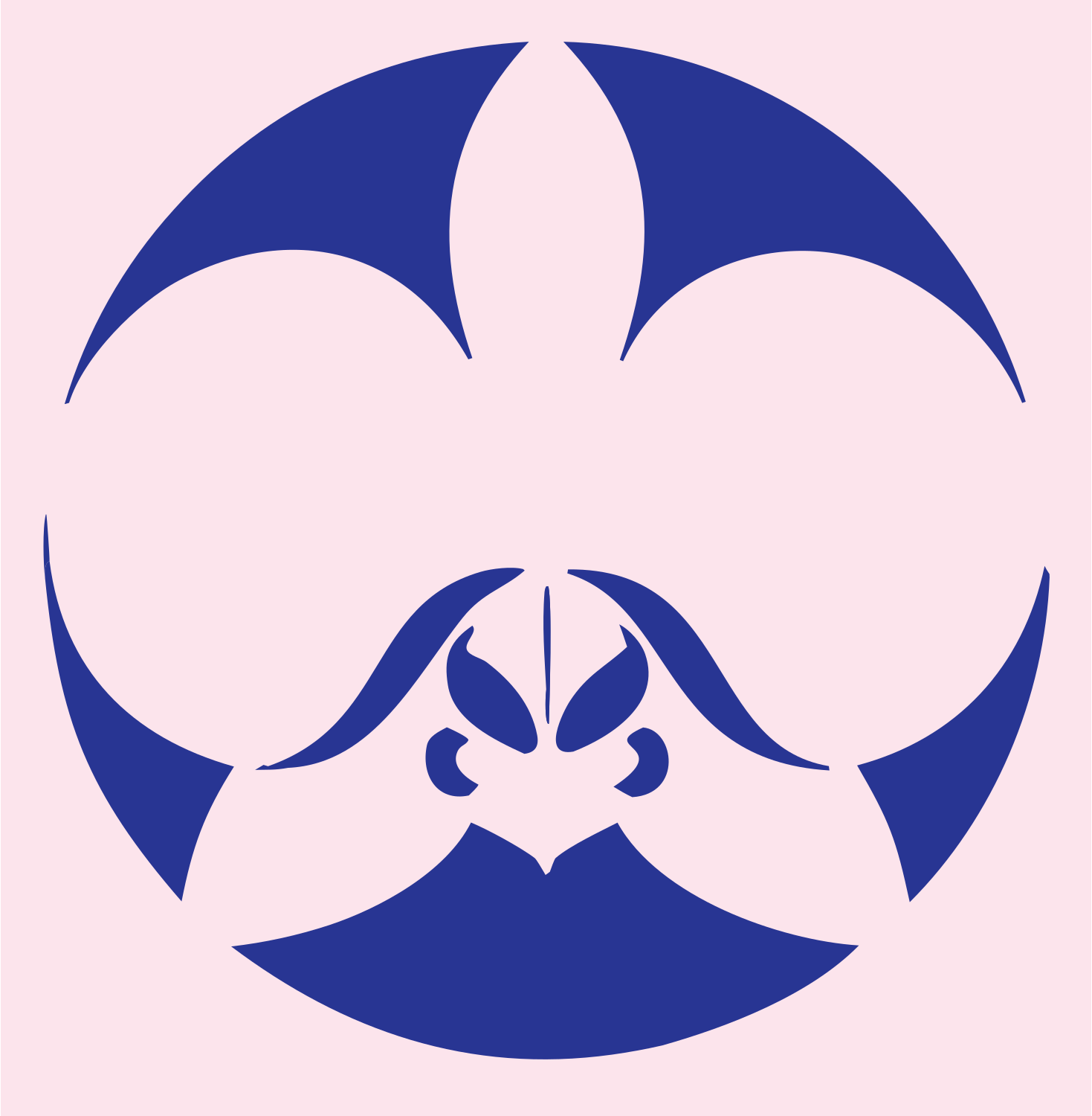 Orchid Bloom Circle Logo #fce4ec/#283593