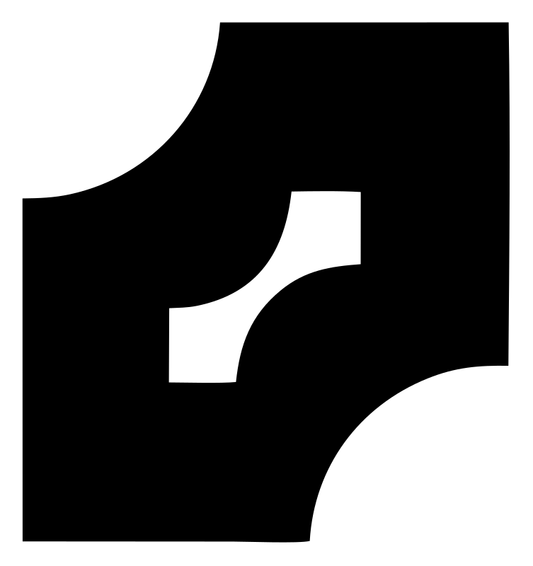 Brutalist Yin Yang Logo