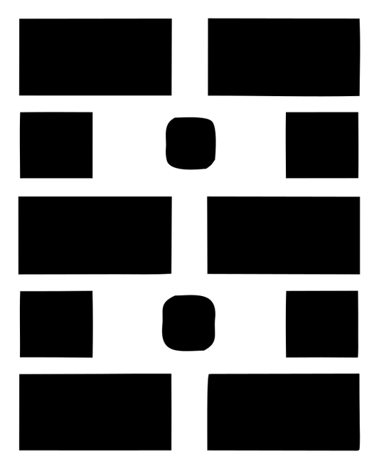Brick Grid Yin Yang Logo