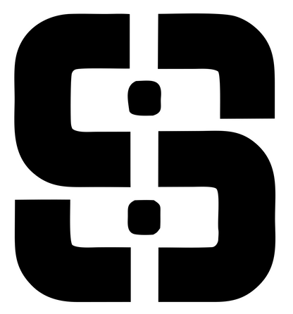 Interlocked S Symbol Logo #ffffff/#000000