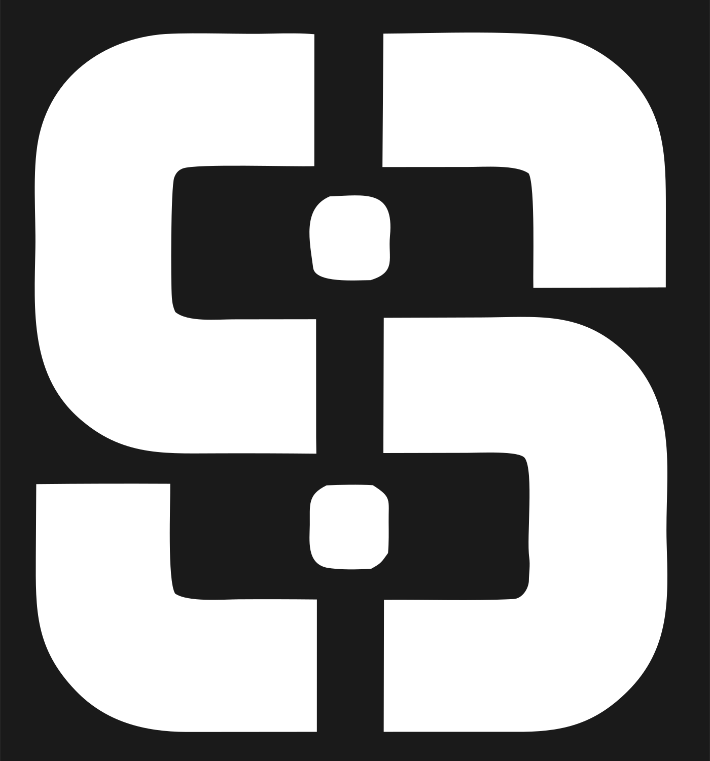 Interlocked S Symbol Logo #1a1a1a/#ffffff