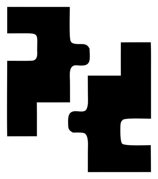 Puzzle Piece Yin Yang Logo