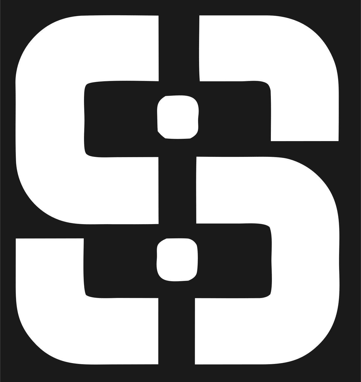Mirrored S Balance Logo #1a1a1a/#ffffff