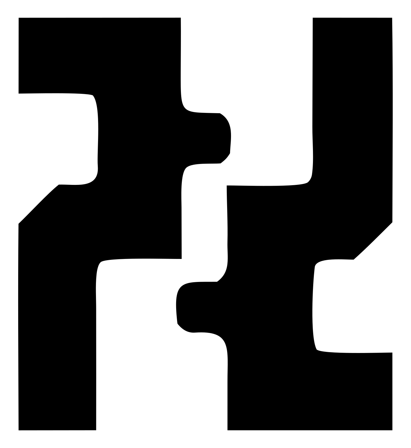 Interlocking Blocks Balance Logo #ffffff/#000000