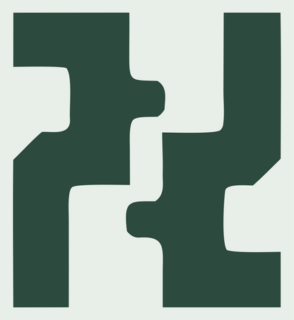 Interlocking Blocks Balance Logo #e8efe9/#2d4a3e