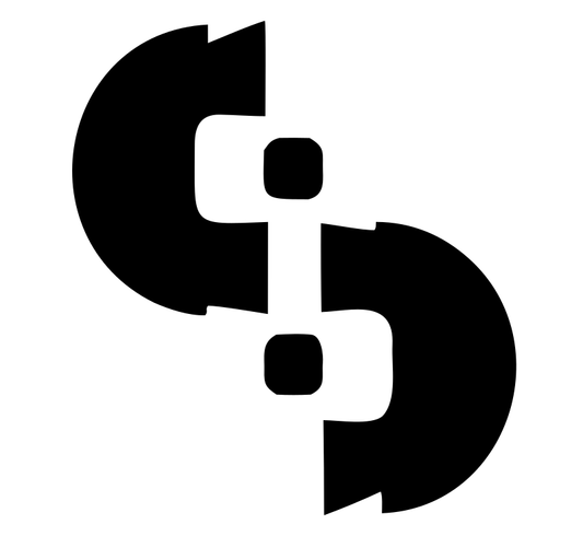 Dollar Sign Yin Yang Logo