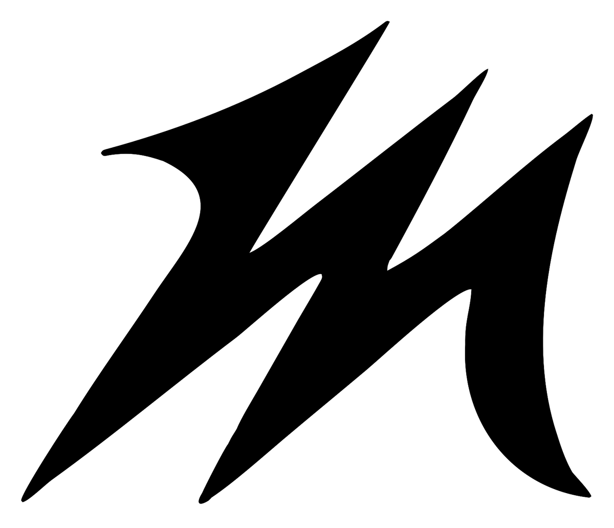 Om Symbol Lightning Logo #ffffff/#000000