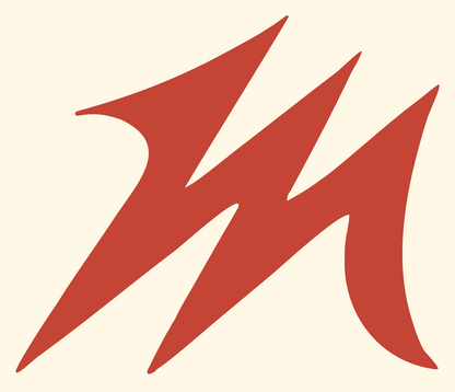 Om Symbol Lightning Logo #fff8e7/#c44536