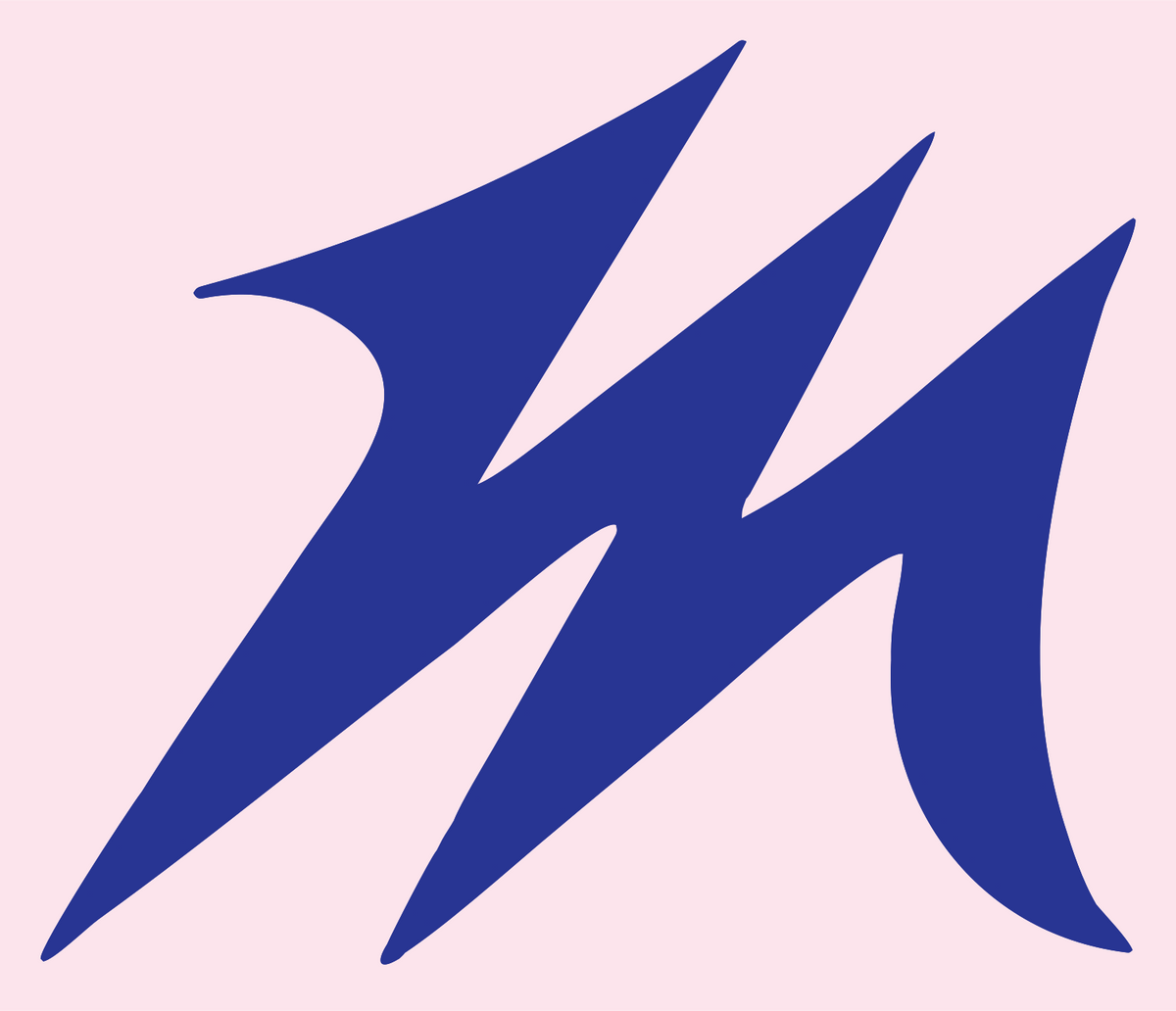 Om Symbol Lightning Logo #fce4ec/#283593