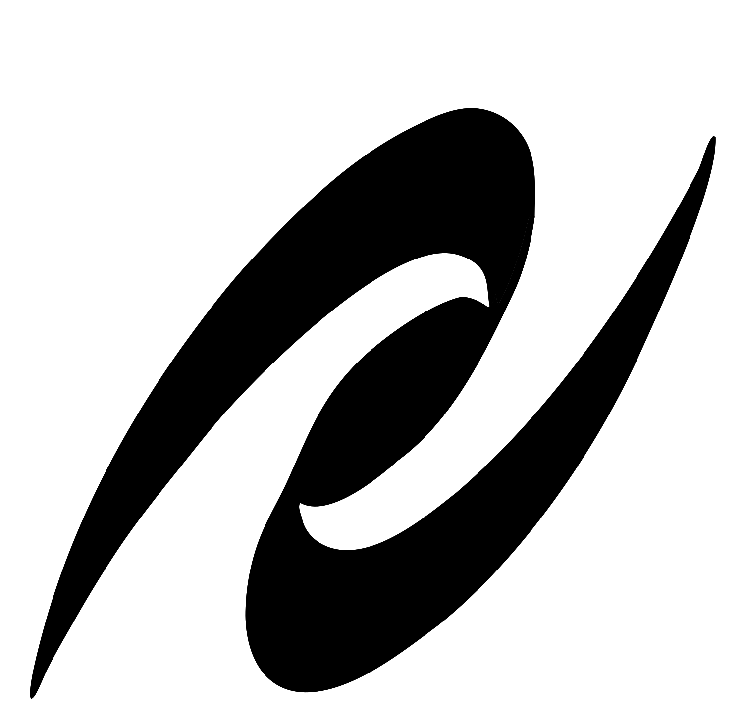 Swirling Om Spiral Logo #ffffff/#000000