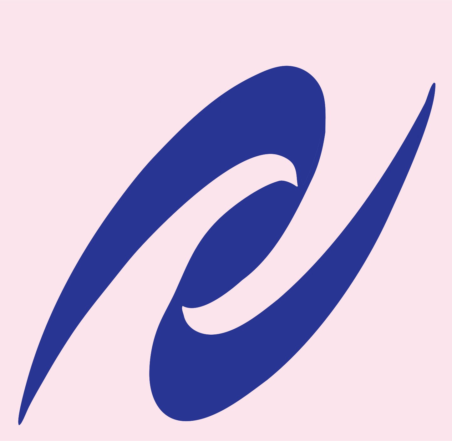 Swirling Om Spiral Logo #fce4ec/#283593